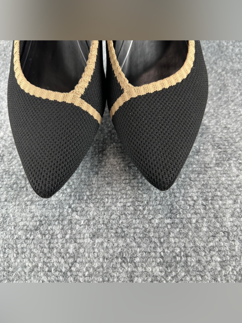 Vionic Black Dahlia Pointed Toe Flats Women's 9.5 Knit Comfort Arch Support - Picture 6 of 15
